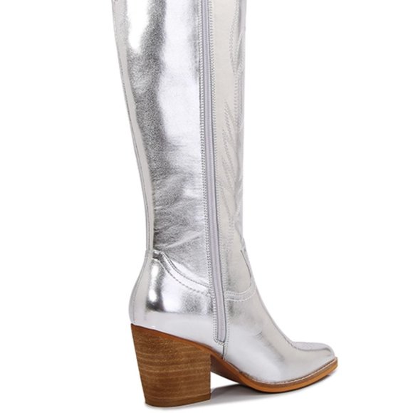 Melody Metallic Knee High Western Cowboy Boots - Picture 8 of 8